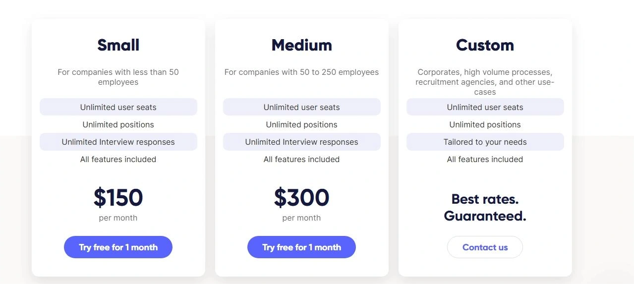 Hireflix pricing