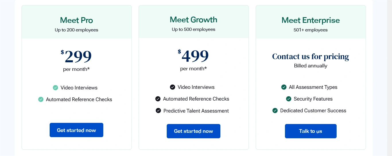 SparkHire pricing