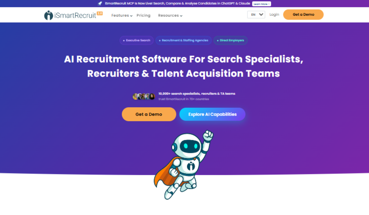 iSmartRecruit - for connected executive search, CRM and AI-supported workflows